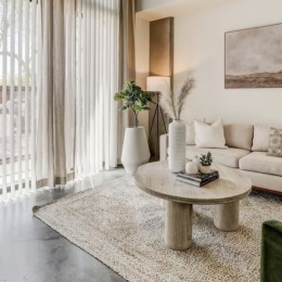 The essence of exceptional living a living room with a couch and a table